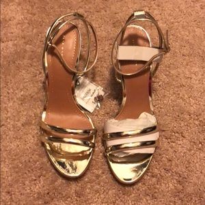 Zara- Gold sandal size 39-  USA Size 8